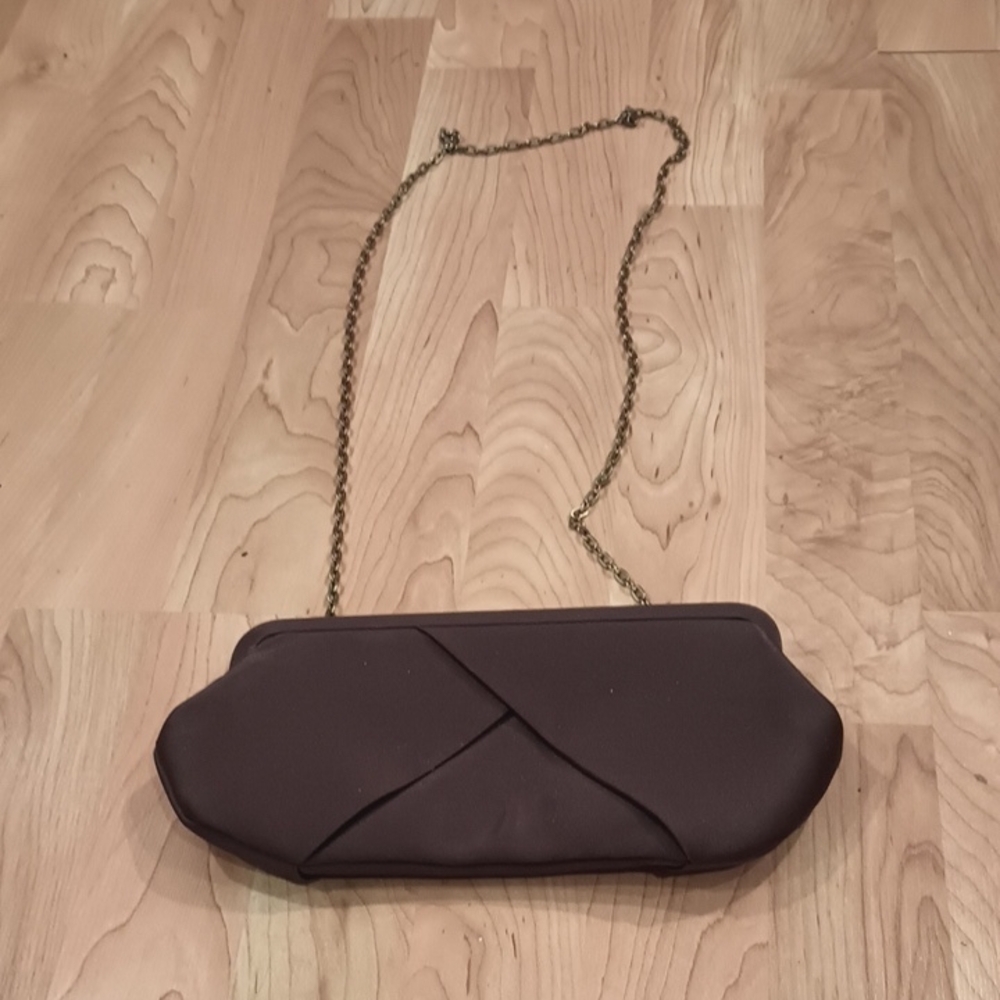 La Regale Brown Geometric Clutch Wristlet
